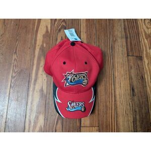 NBA Philadelphia 76ers Y2K Deadstock Red Hat Deadstock